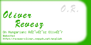 oliver revesz business card